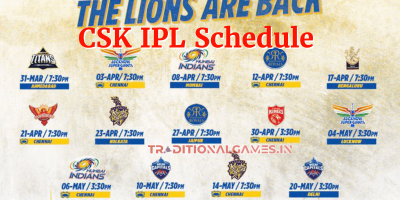 CSK IPL schedule 2023