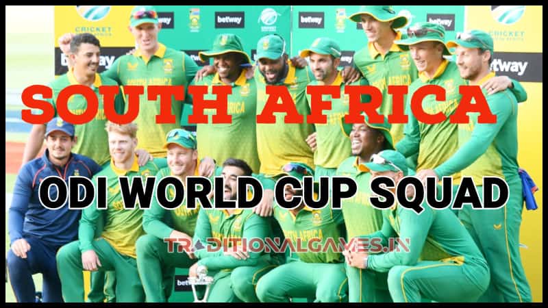 South Africa Squad For ICC ODI World Cup