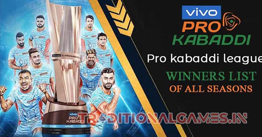 Pro Kabaddi League Winners List All Seasons